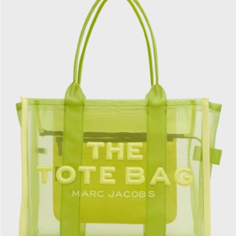 Marc Jacobs Green Transparent Tote & Wallet